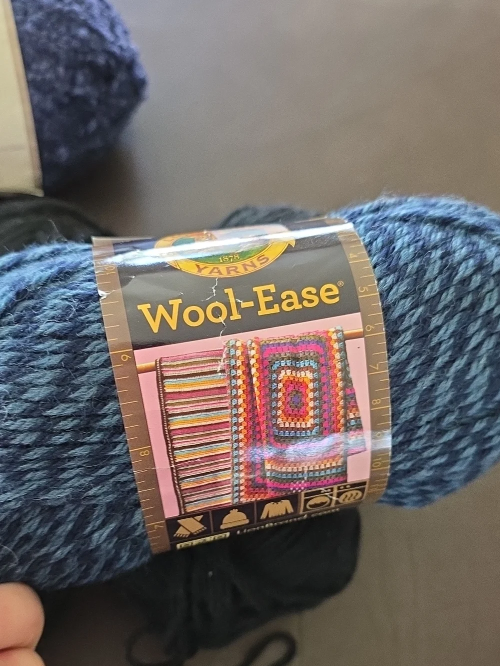 Soft Navy & Black Craft Yarn Pack for Home Projects